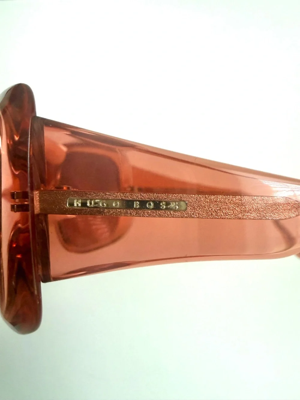 Vintage Hugo Boss HB11892 Pink Rose Gold Y2K Sunglasses